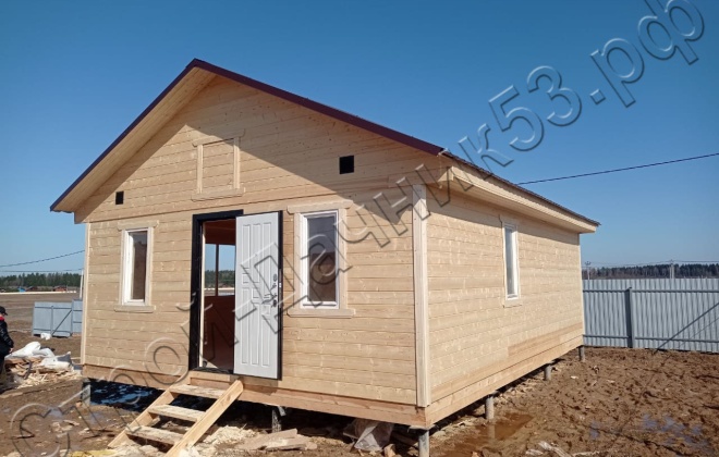 1 Каркасно-щитовая баня 6х8, 48М², Московская область, Истринский район, деревня Подпорино (12)